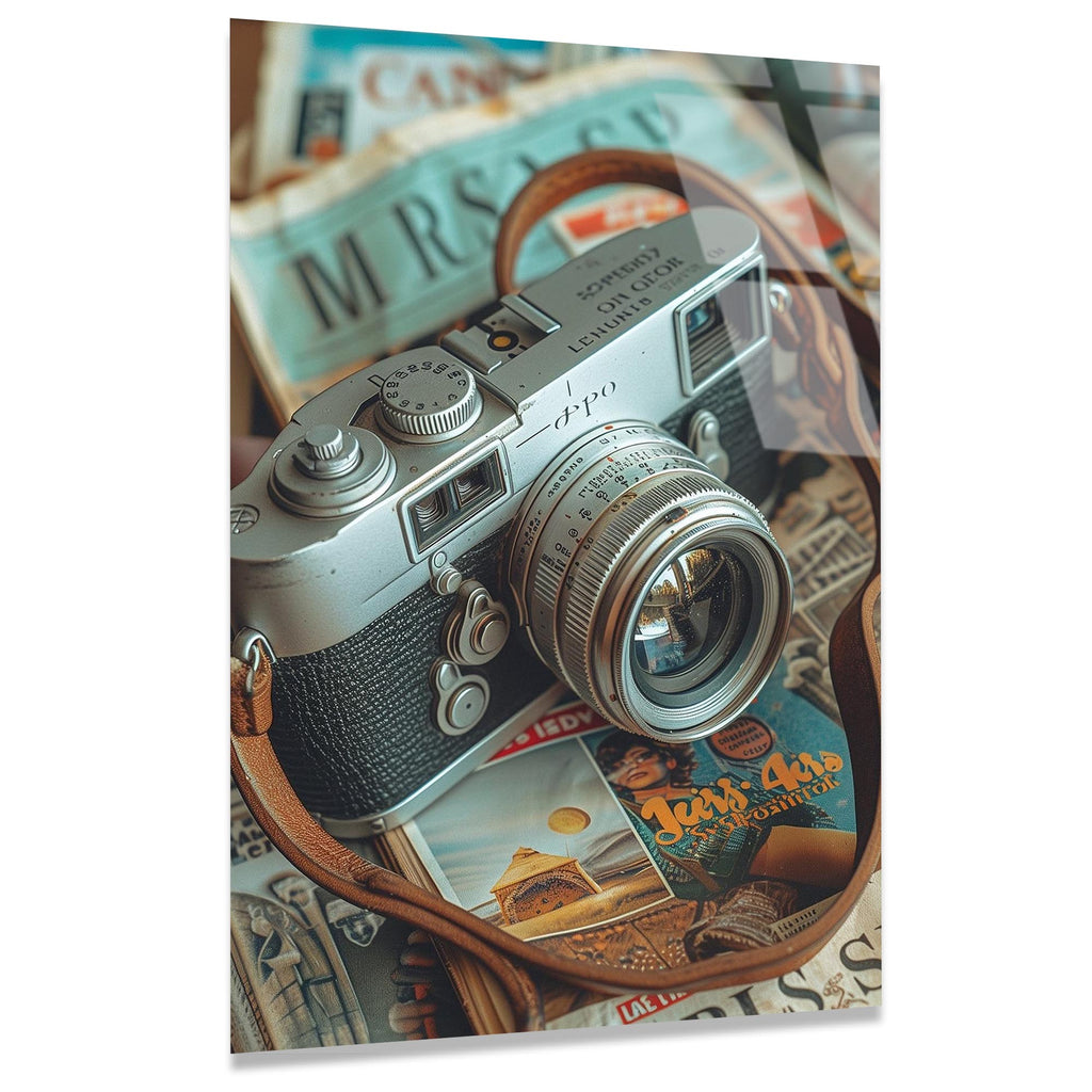 Vintage Makine Cam Tablo – Nostaljik Sanat Duvar Dekoru - DEG0736
