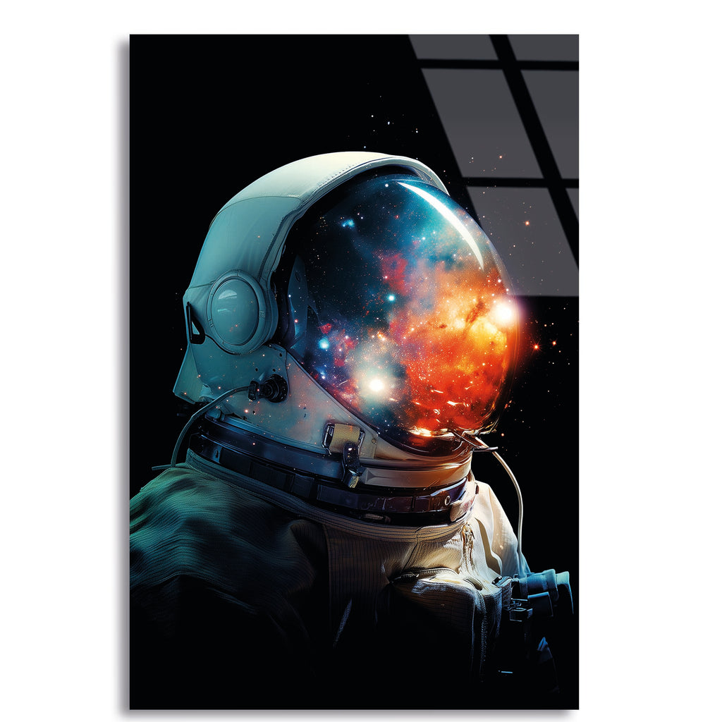 Kozmik Astronot Cam Tablo – Uzay Temalı Duvar Dekoru - DEG0741