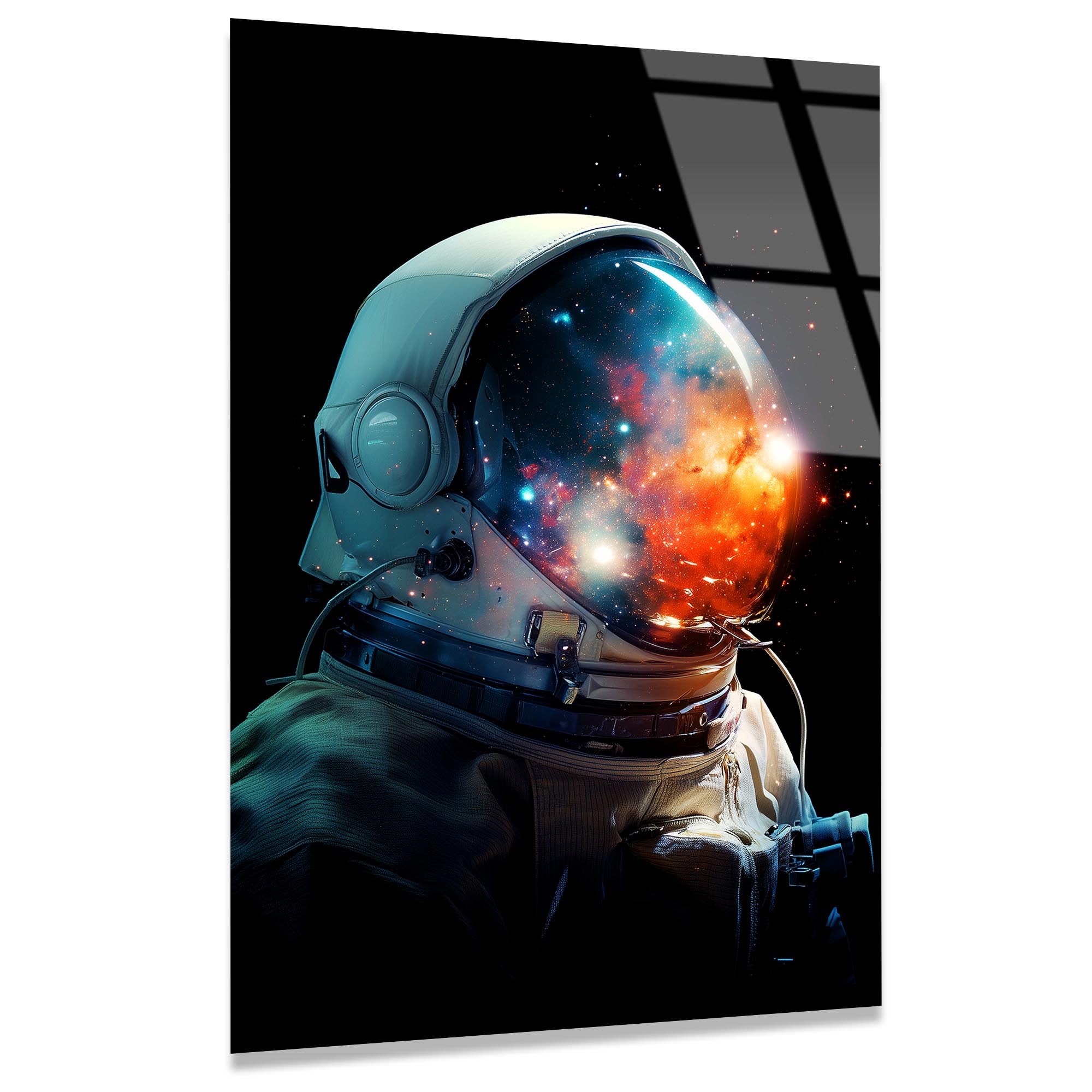 Kozmik Astronot Cam Tablo – Uzay Temalı Duvar Dekoru - DEG0741