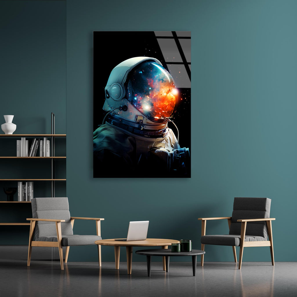 Kozmik Astronot Cam Tablo – Uzay Temalı Duvar Dekoru - DEG0741