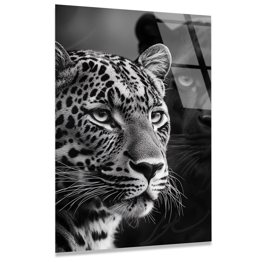Jaguar ve Çita Cam Tablo – Vahşi Hayvan Duvar Dekoru - DEG0764