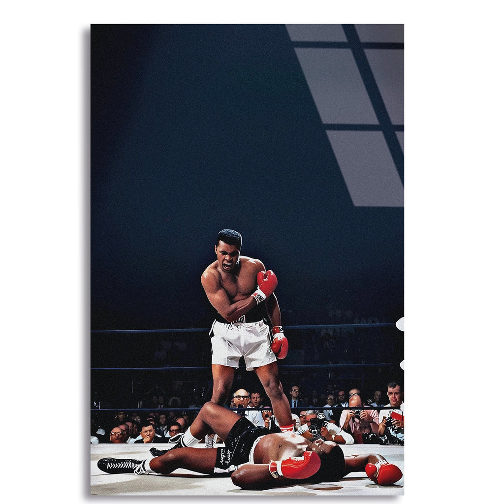 Muhammed Ali Cam Tablo – Boks Efsanesi Portre Duvar Dekoru - DEG0774