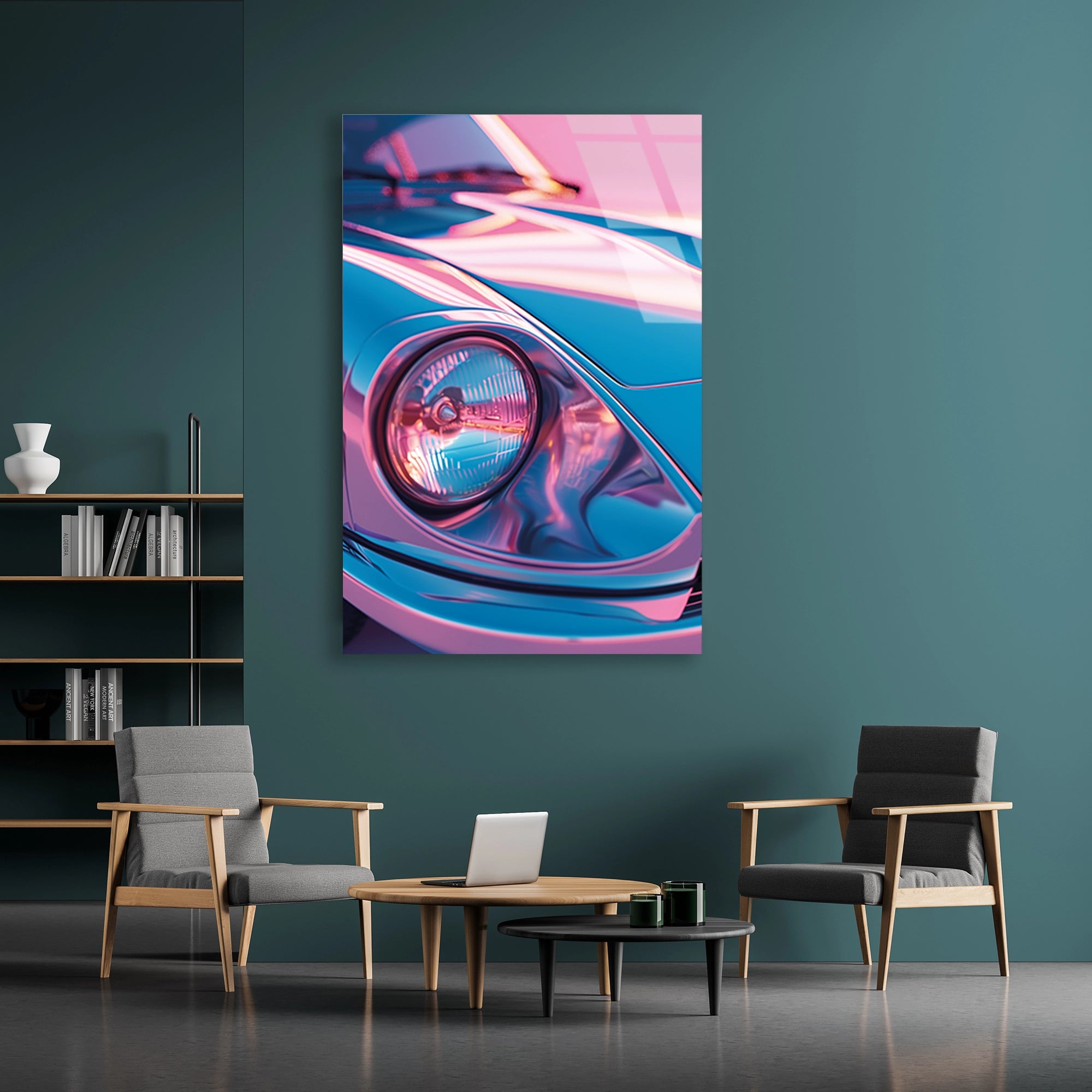 PASTEL PORSCHE FAR YAKIN PLAN - CAM TABLO - DEG0469