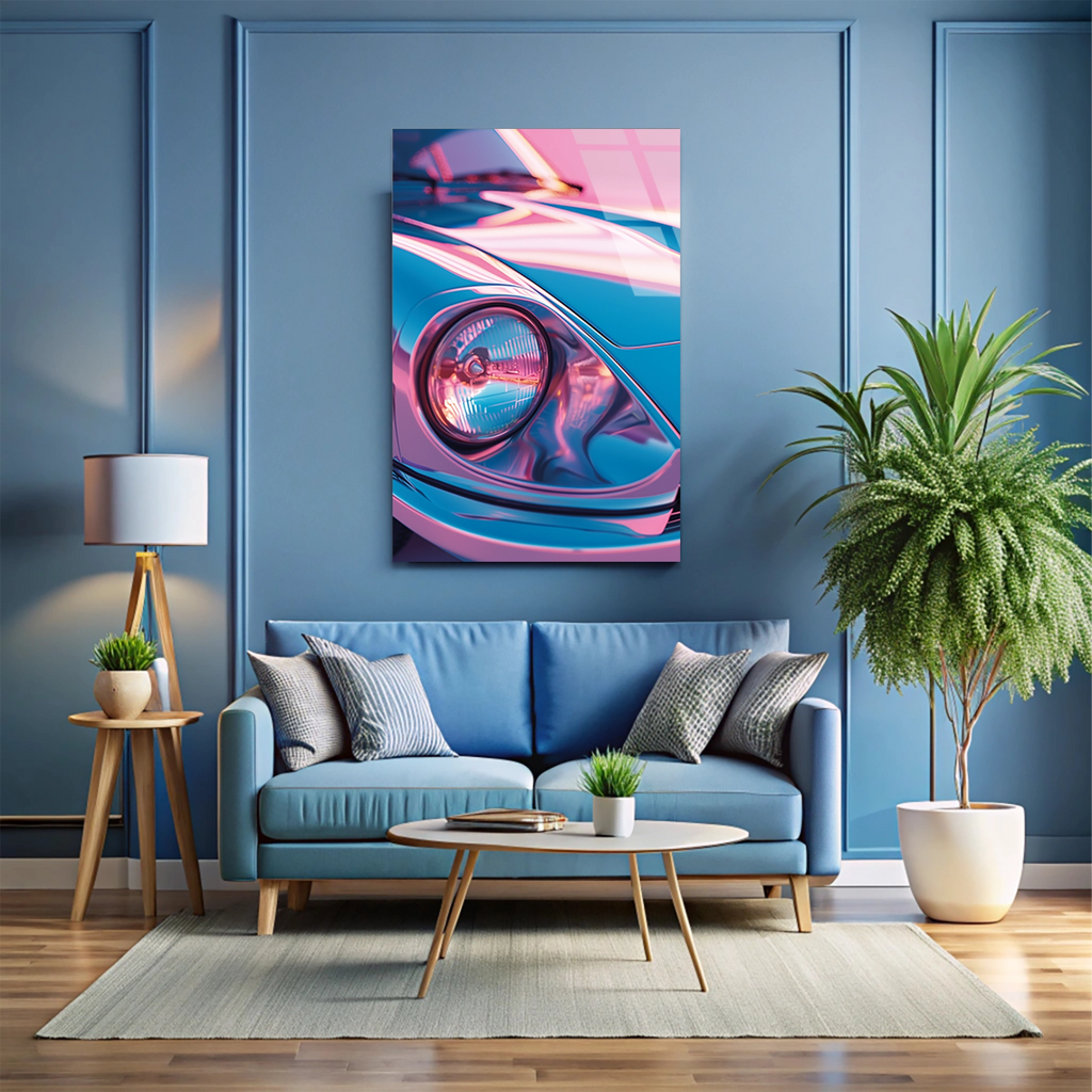 PASTEL PORSCHE FAR YAKIN PLAN - CAM TABLO - DEG0469