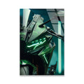 YEŞİL KAWASAKI NINJA NEON - CAM TABLO - DEG0475