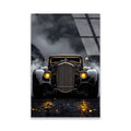SİYAH HOT ROD VINTAGE - CAM TABLO - DEG0479