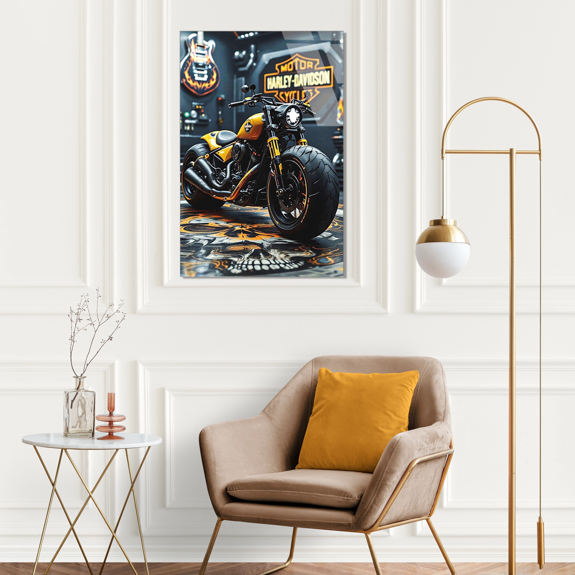 SARI HARLEY DAVIDSON CHOPPER - CAM TABLO - DEG0480