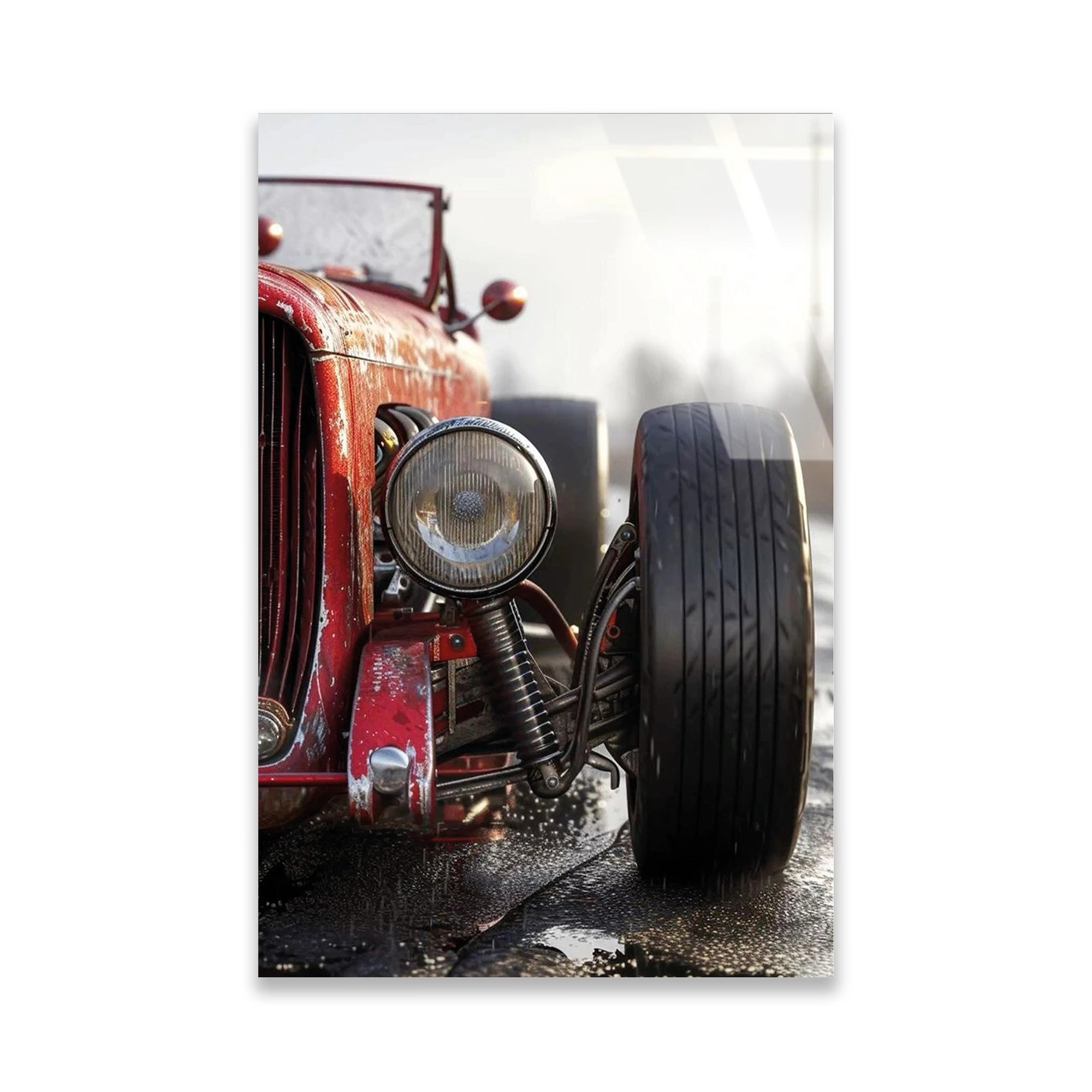 KIRMIZI HOT ROD DETAY - CAM TABLO - DEG0483