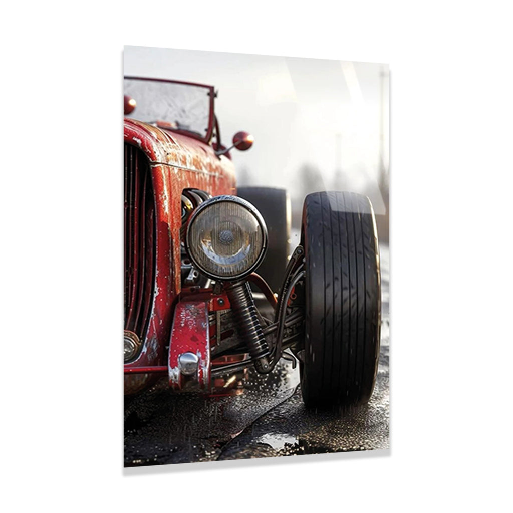 KIRMIZI HOT ROD DETAY - CAM TABLO - DEG0483