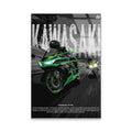 KAWASAKI NINJA YEŞİL POSTER - CAM TABLO - DEG0484