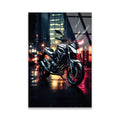 NAKED MOTOSİKLET GECE NEON - CAM TABLO - DEG0489