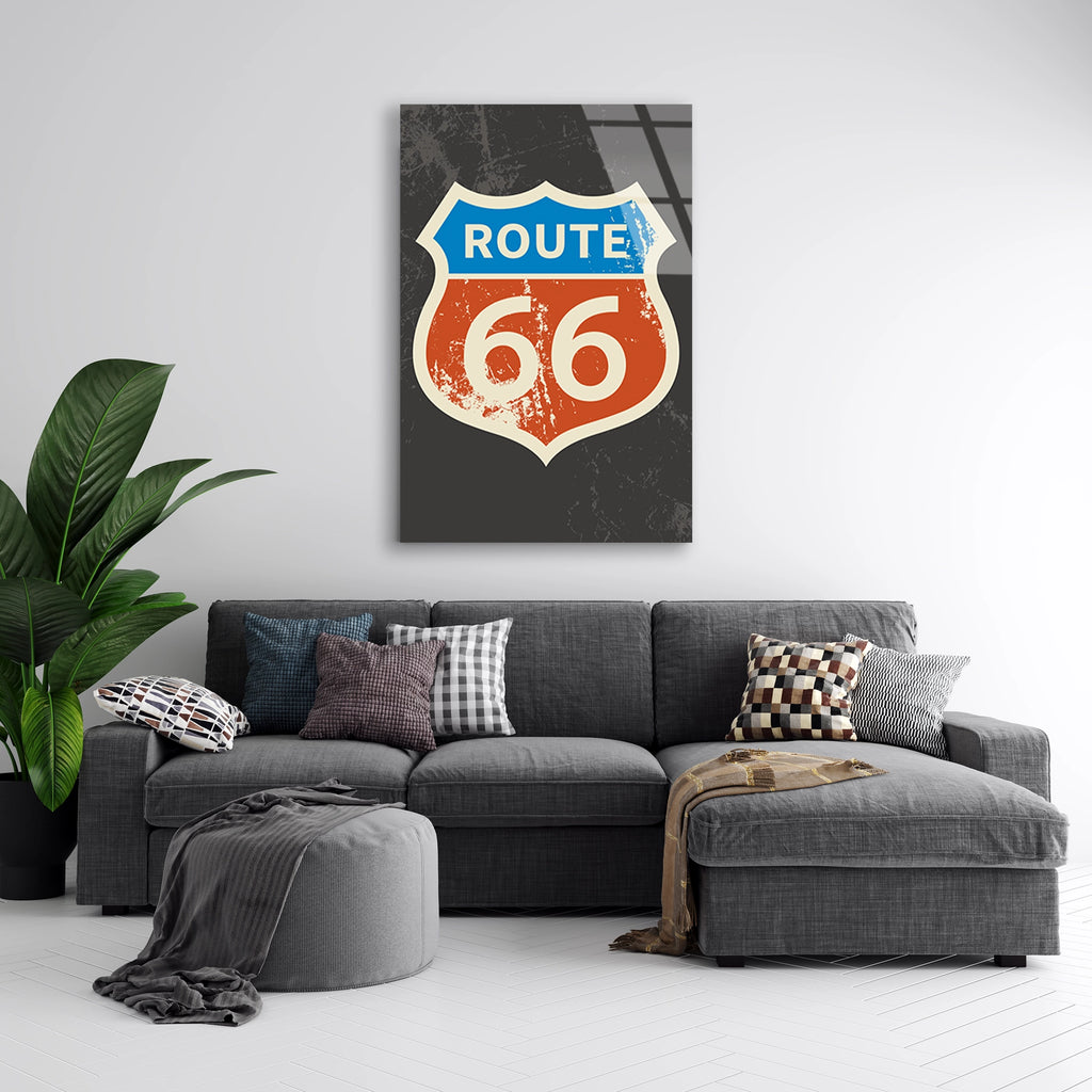 ROUTE 66 TABELA VINTAGE - CAM TABLO - DEG0497