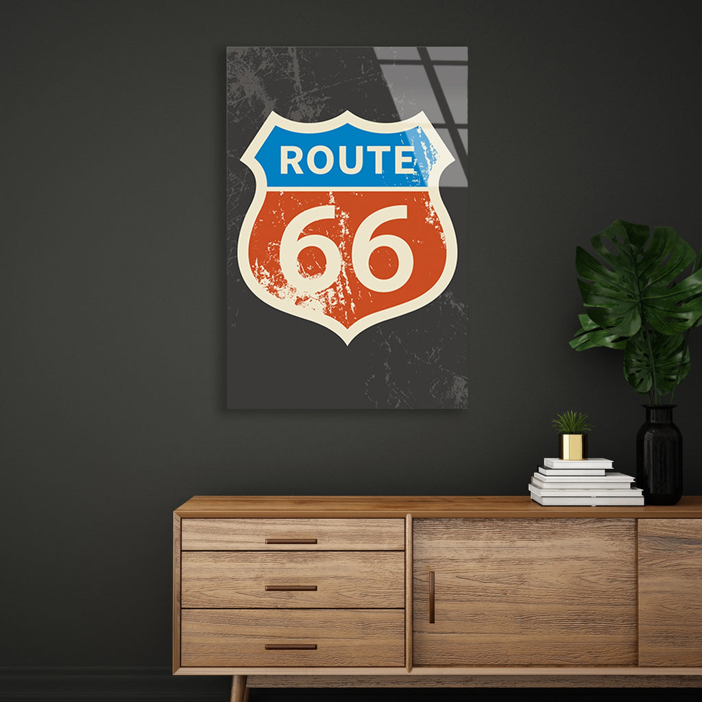 ROUTE 66 TABELA VINTAGE - CAM TABLO - DEG0497