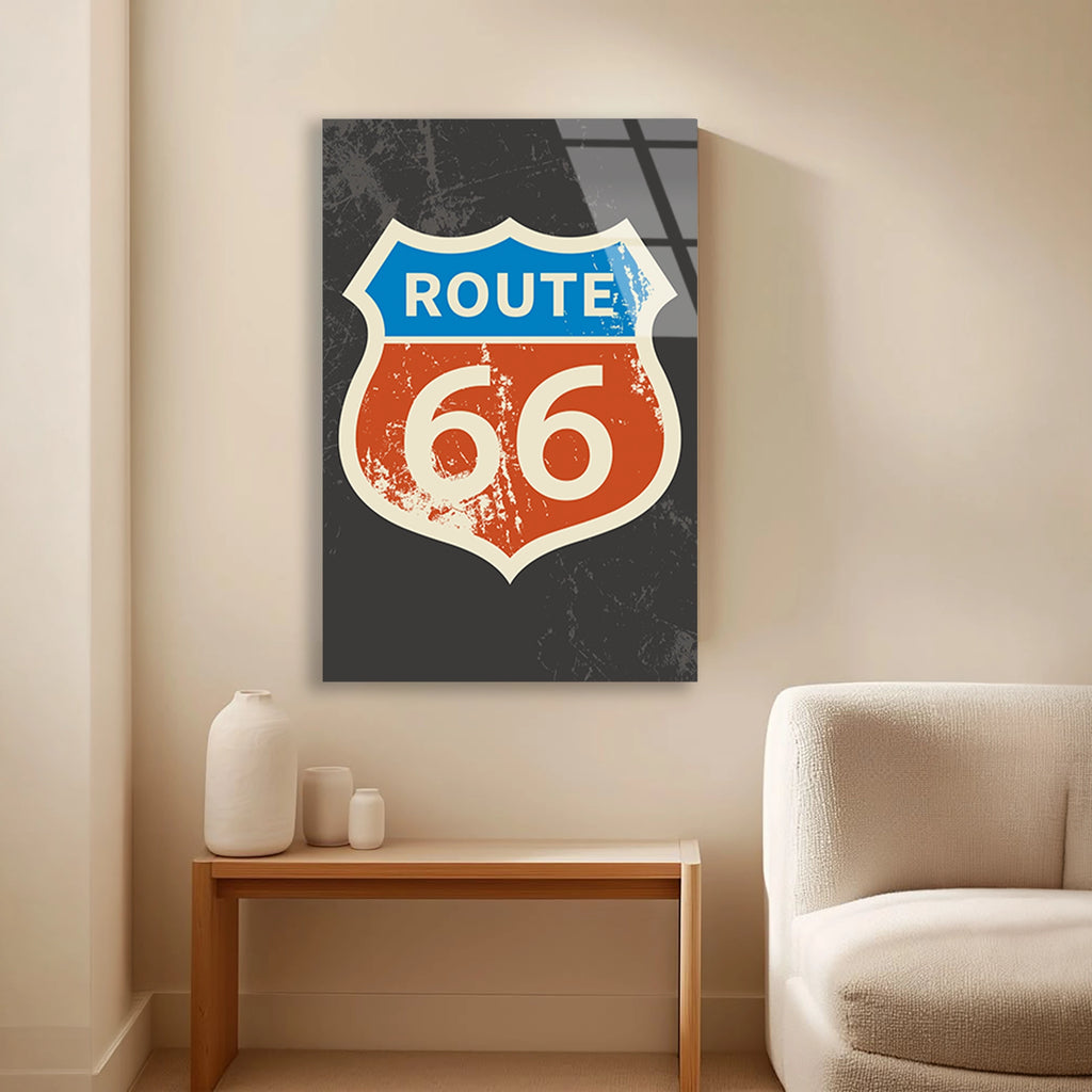 ROUTE 66 TABELA VINTAGE - CAM TABLO - DEG0497