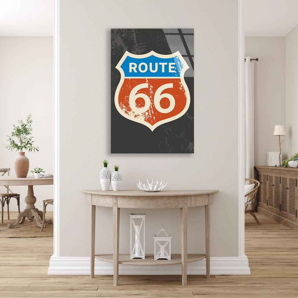 ROUTE 66 TABELA VINTAGE - CAM TABLO - DEG0497
