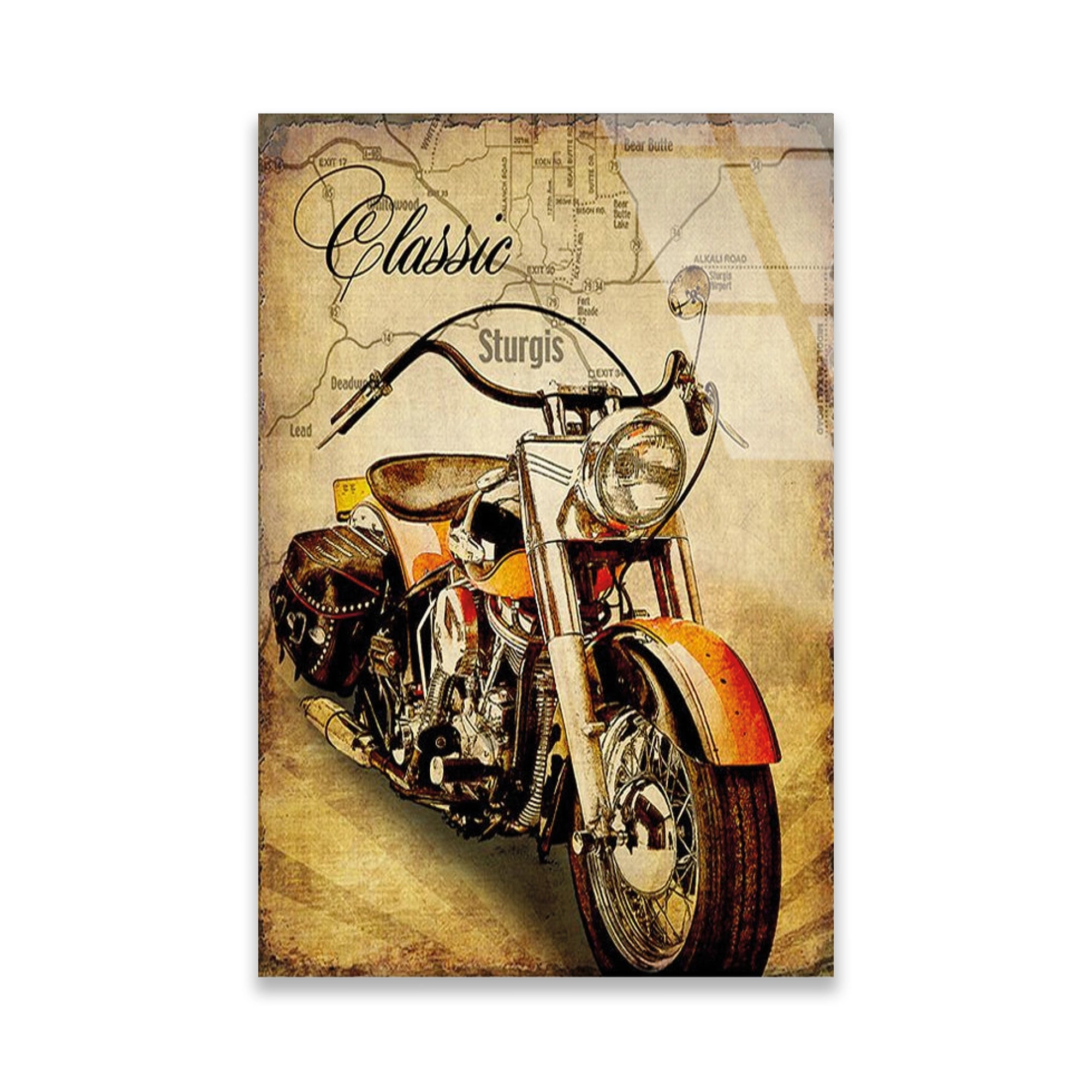 KLASİK CHOPPER STURGIS VINTAGE - CAM TABLO - DEG0502