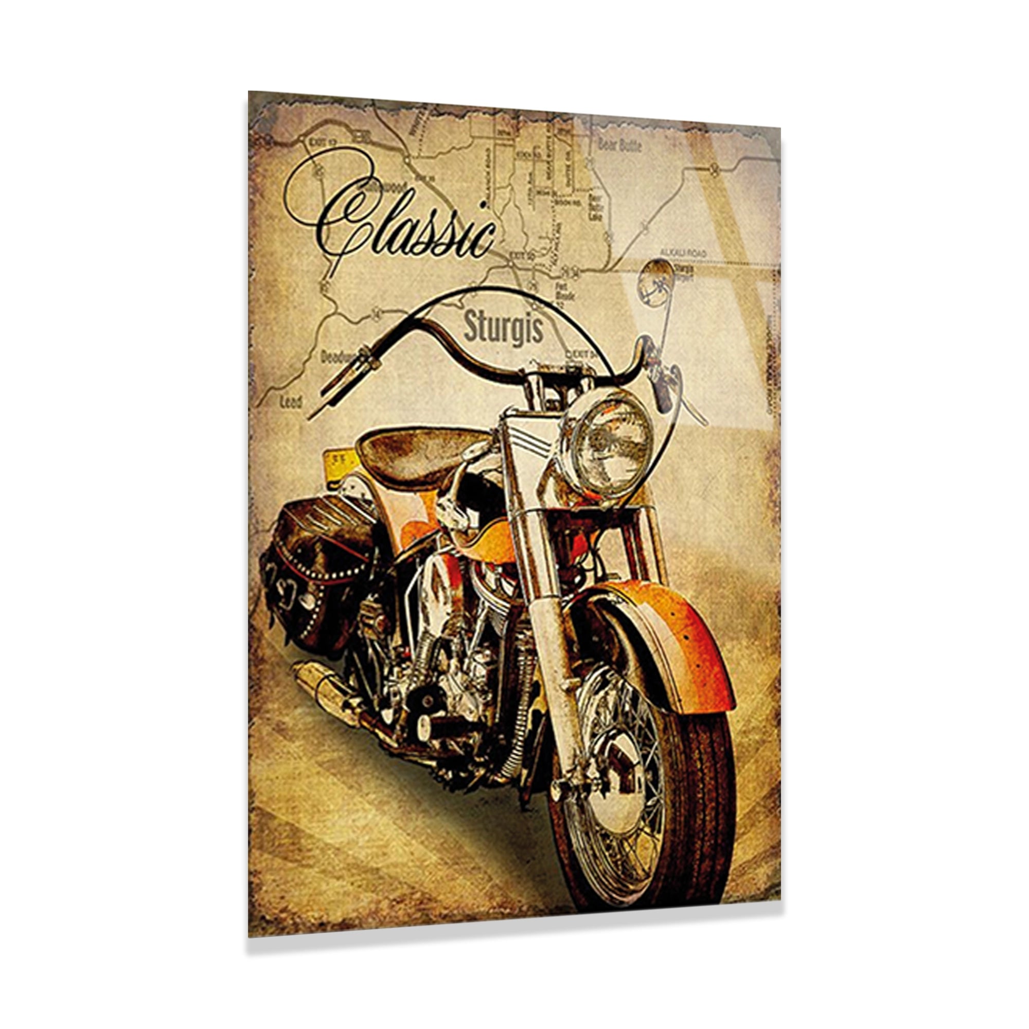 KLASİK CHOPPER STURGIS VINTAGE - CAM TABLO - DEG0502