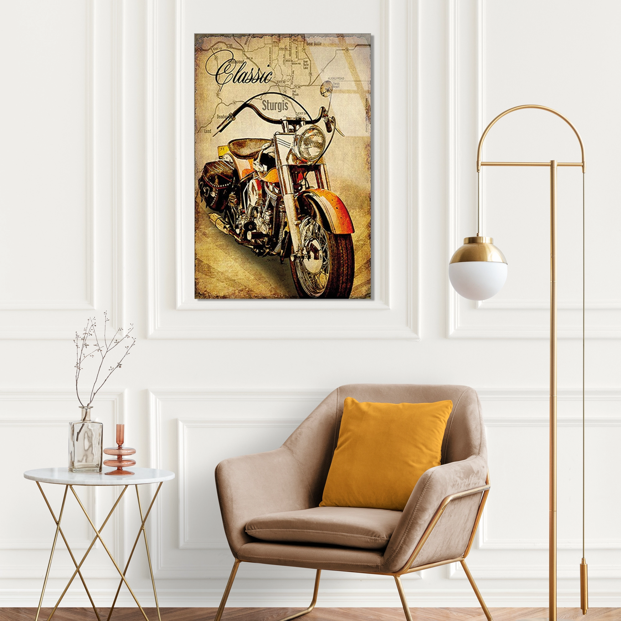 KLASİK CHOPPER STURGIS VINTAGE - CAM TABLO - DEG0502