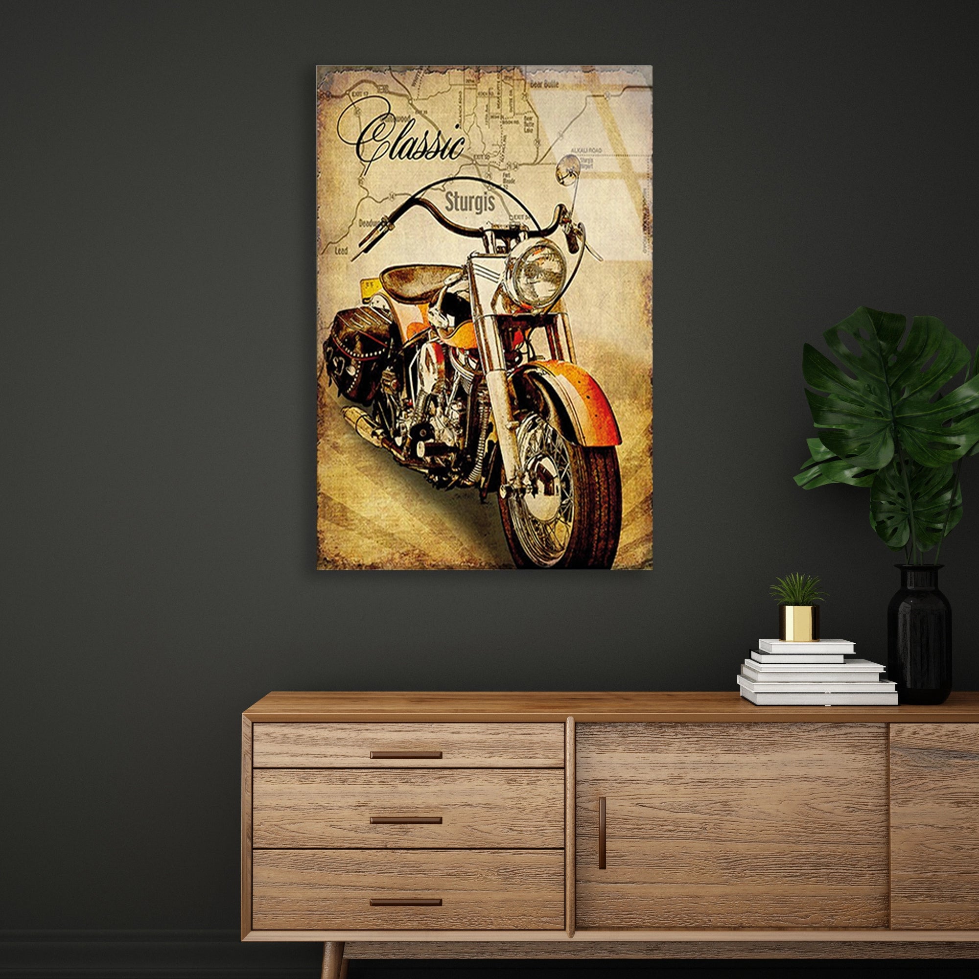 KLASİK CHOPPER STURGIS VINTAGE - CAM TABLO - DEG0502