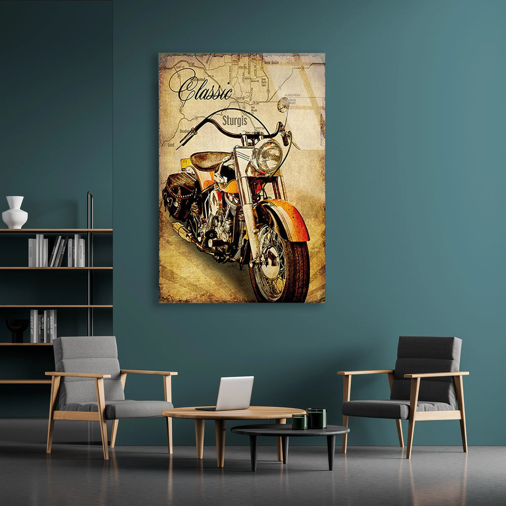 KLASİK CHOPPER STURGIS VINTAGE - CAM TABLO - DEG0502