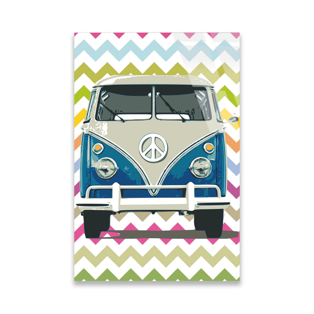 VW MİNİBÜS BARIŞ RETRO - CAM TABLO - DEG0505