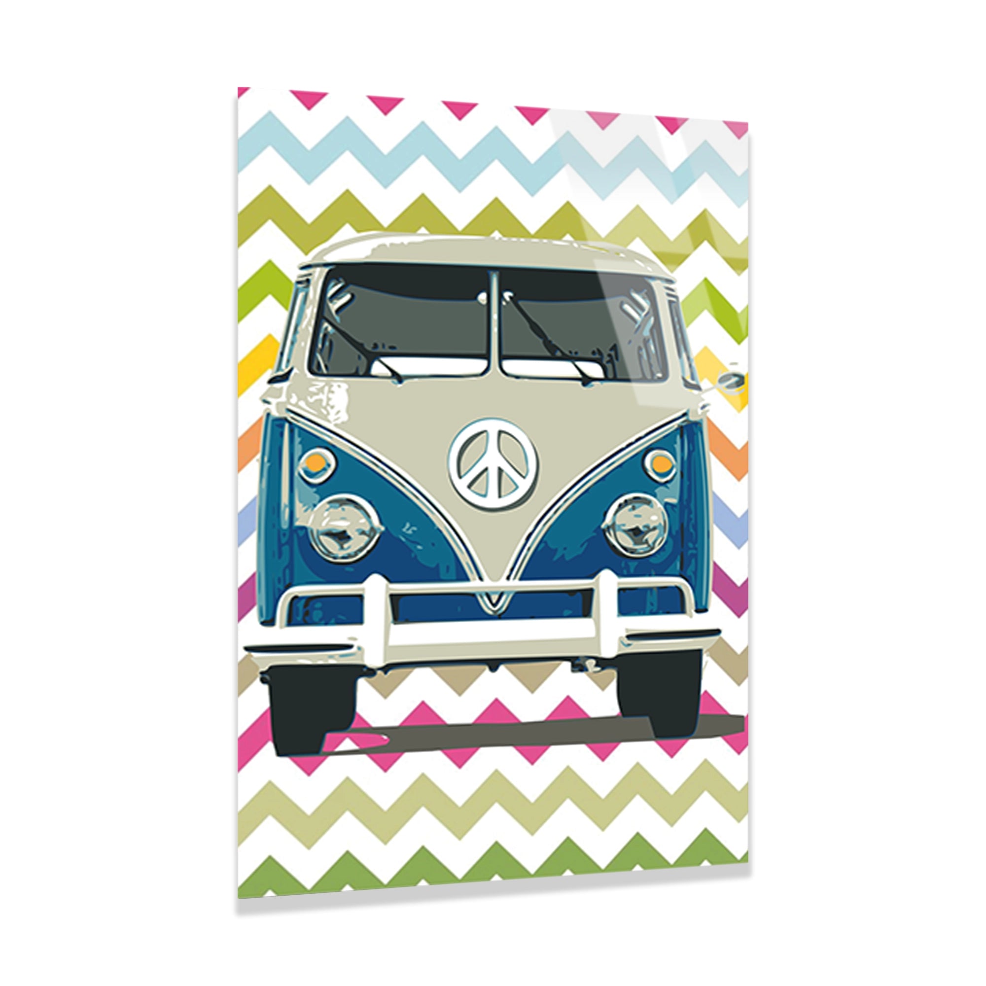 VW MİNİBÜS BARIŞ RETRO - CAM TABLO - DEG0505