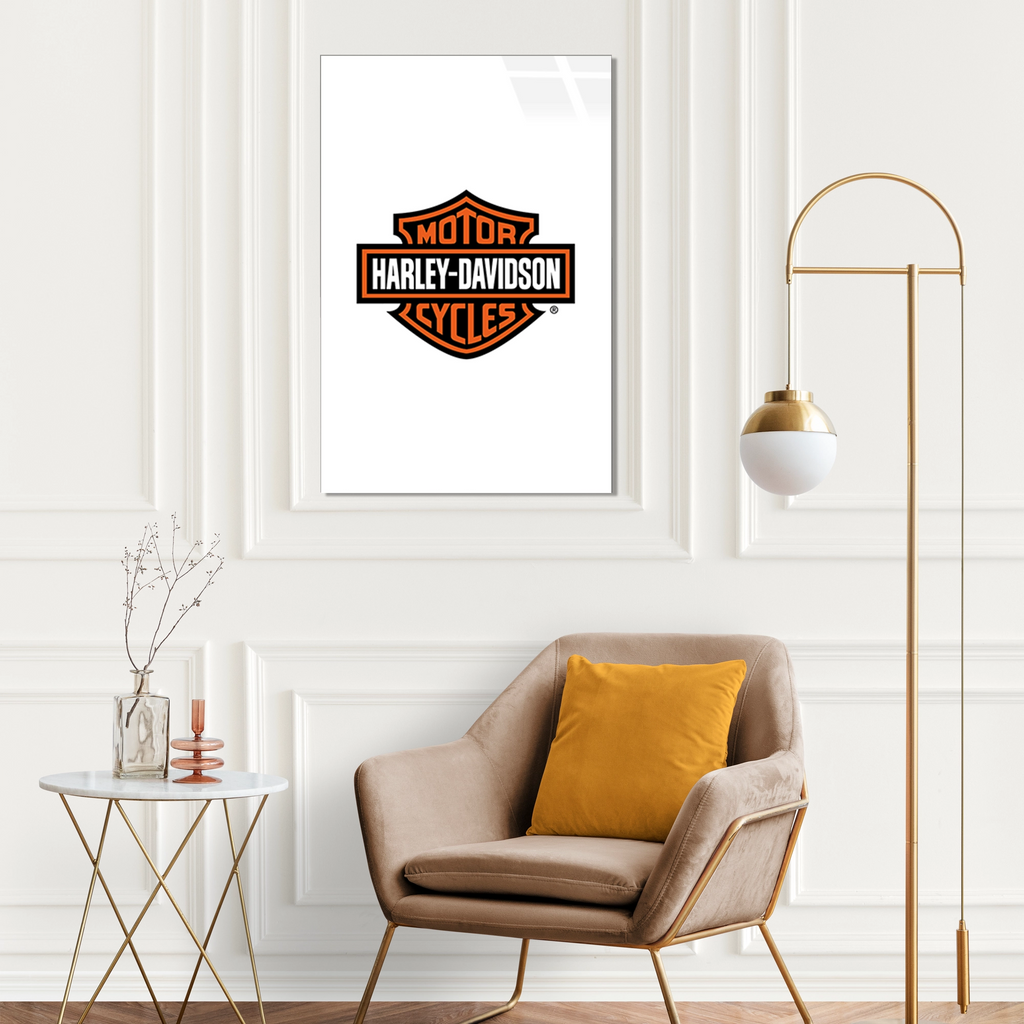 HARLEY DAVIDSON LOGO - CAM TABLO - DEG0508