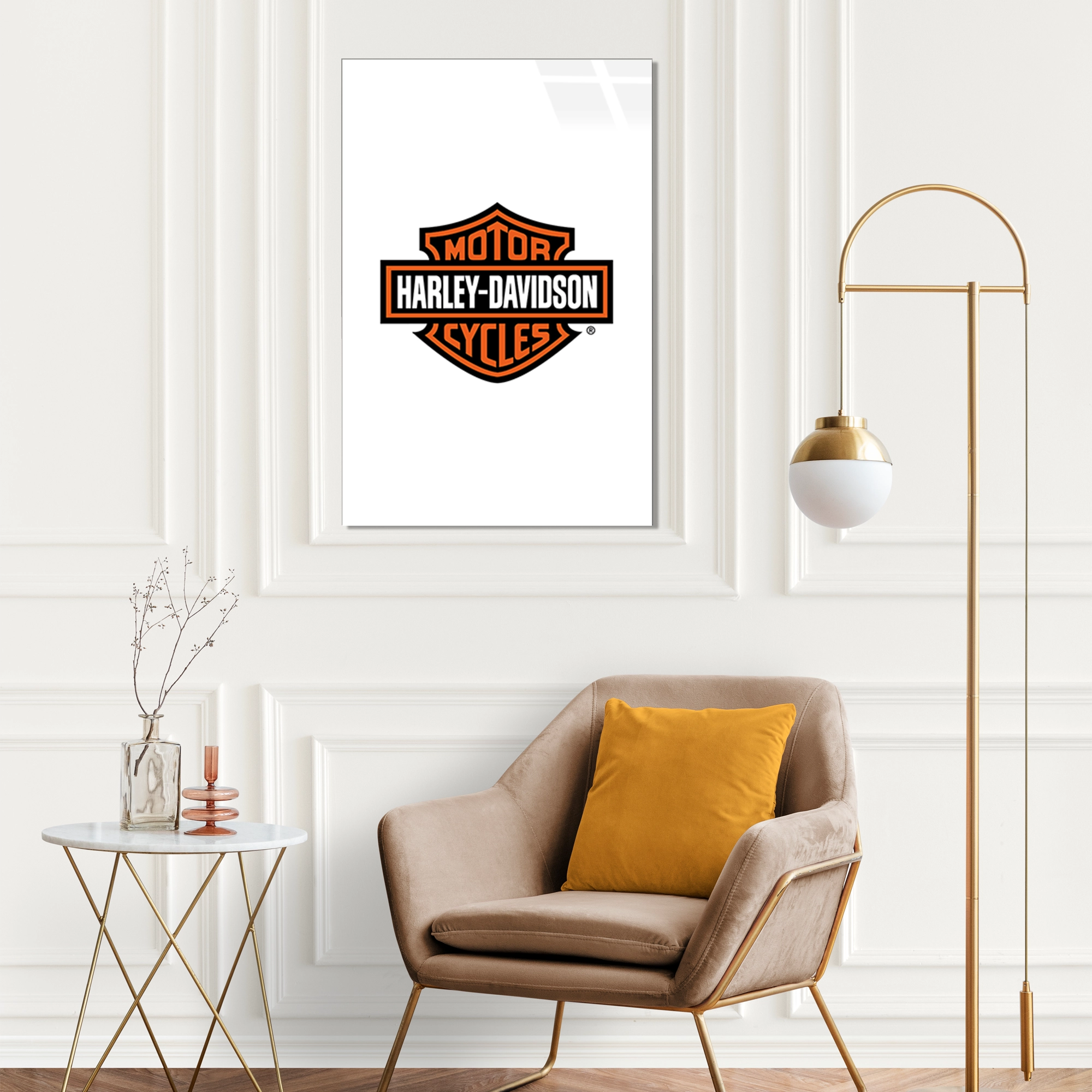 HARLEY DAVIDSON LOGO - CAM TABLO - DEG0508