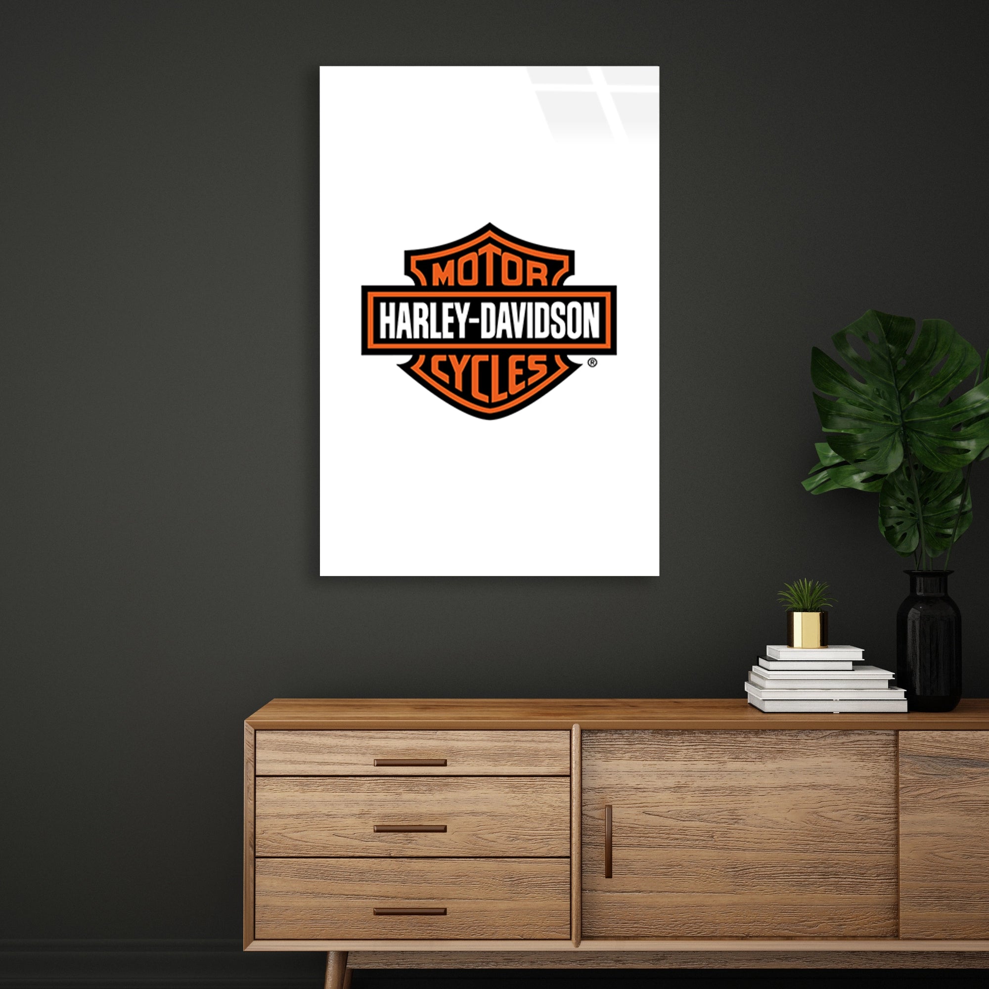 HARLEY DAVIDSON LOGO - CAM TABLO - DEG0508