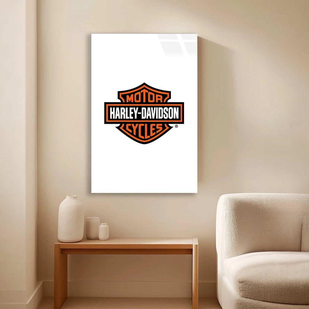 HARLEY DAVIDSON LOGO - CAM TABLO - DEG0508