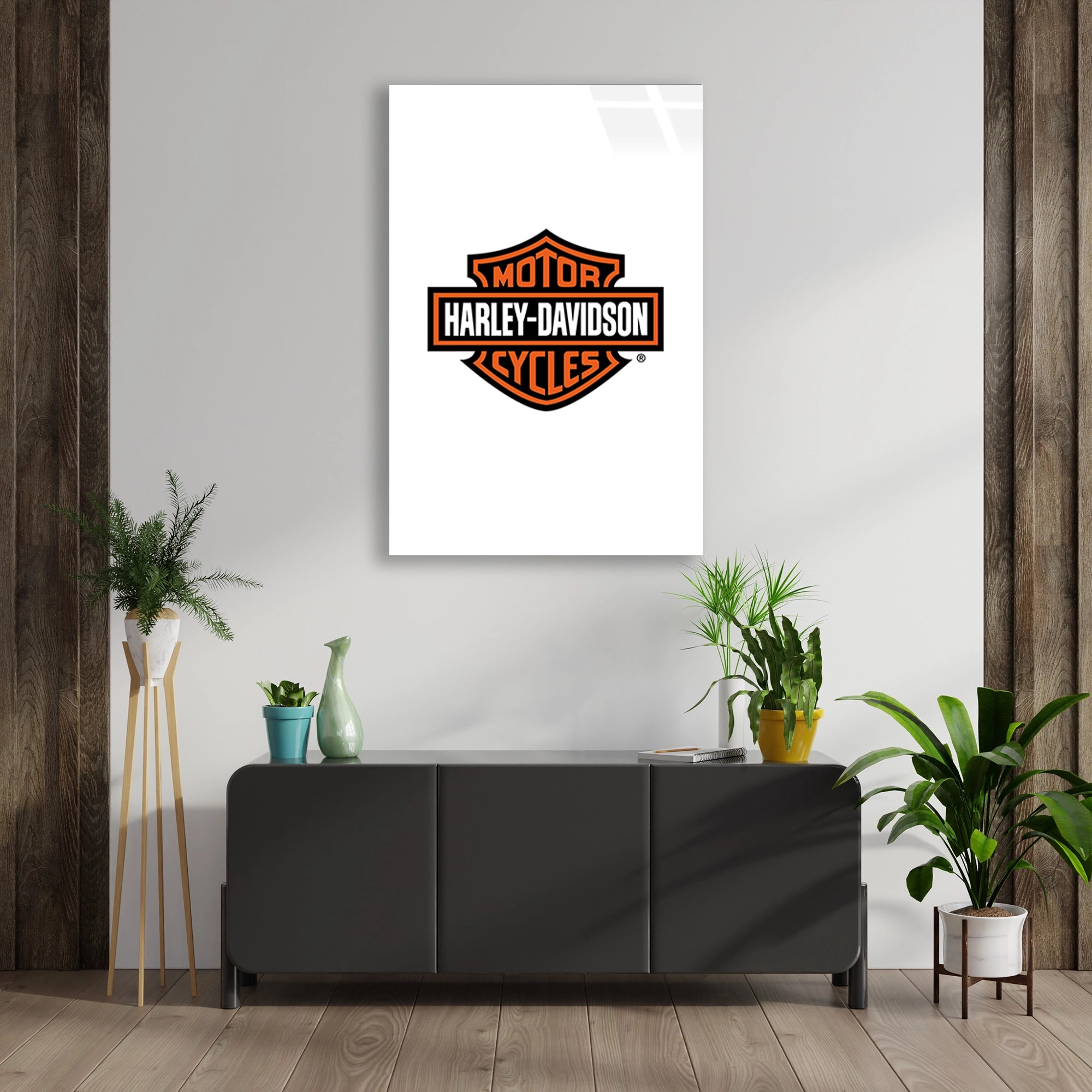 HARLEY DAVIDSON LOGO - CAM TABLO - DEG0508