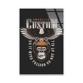 AMERICAN CUSTOM GORİL MOTOR POSTERİ - CAM TABLO - DEG0510