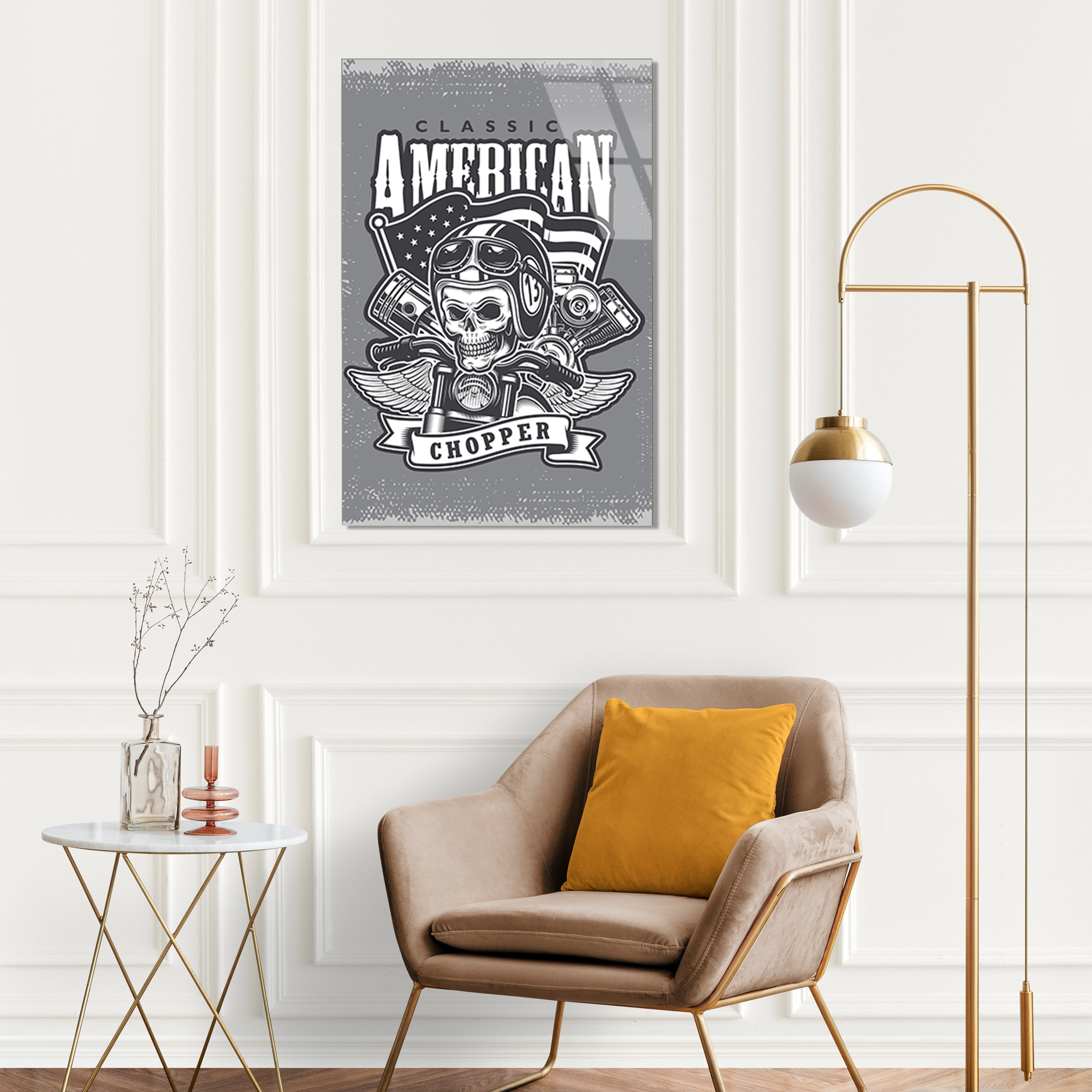 CLASSIC AMERICAN CHOPPER KURUKAFA - CAM TABLO - DEG0511