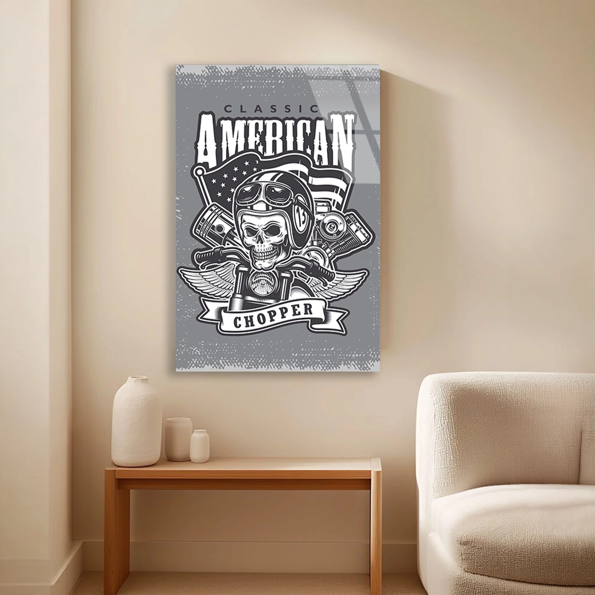 CLASSIC AMERICAN CHOPPER KURUKAFA - CAM TABLO - DEG0511