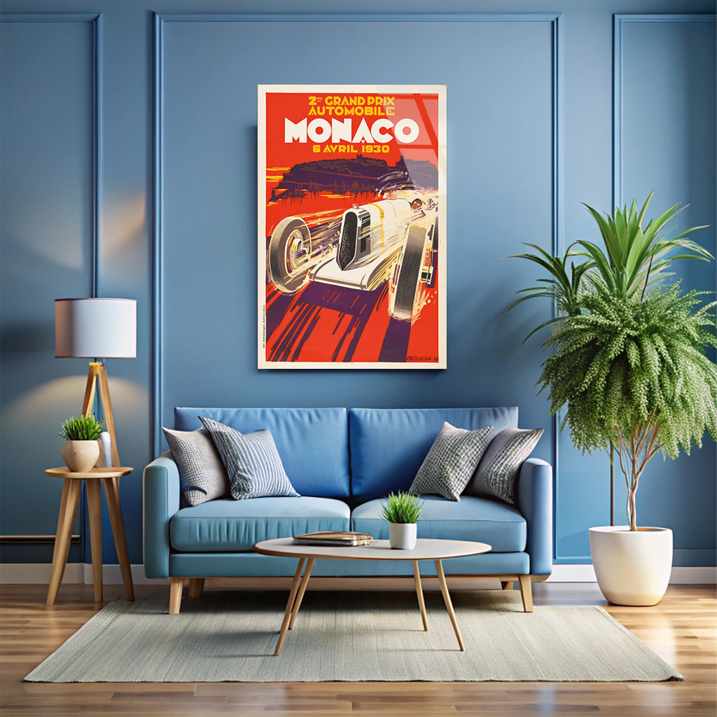 MONACO GRAND PRIX 1930 VINTAGE POSTER - CAM TABLO - DEG0513