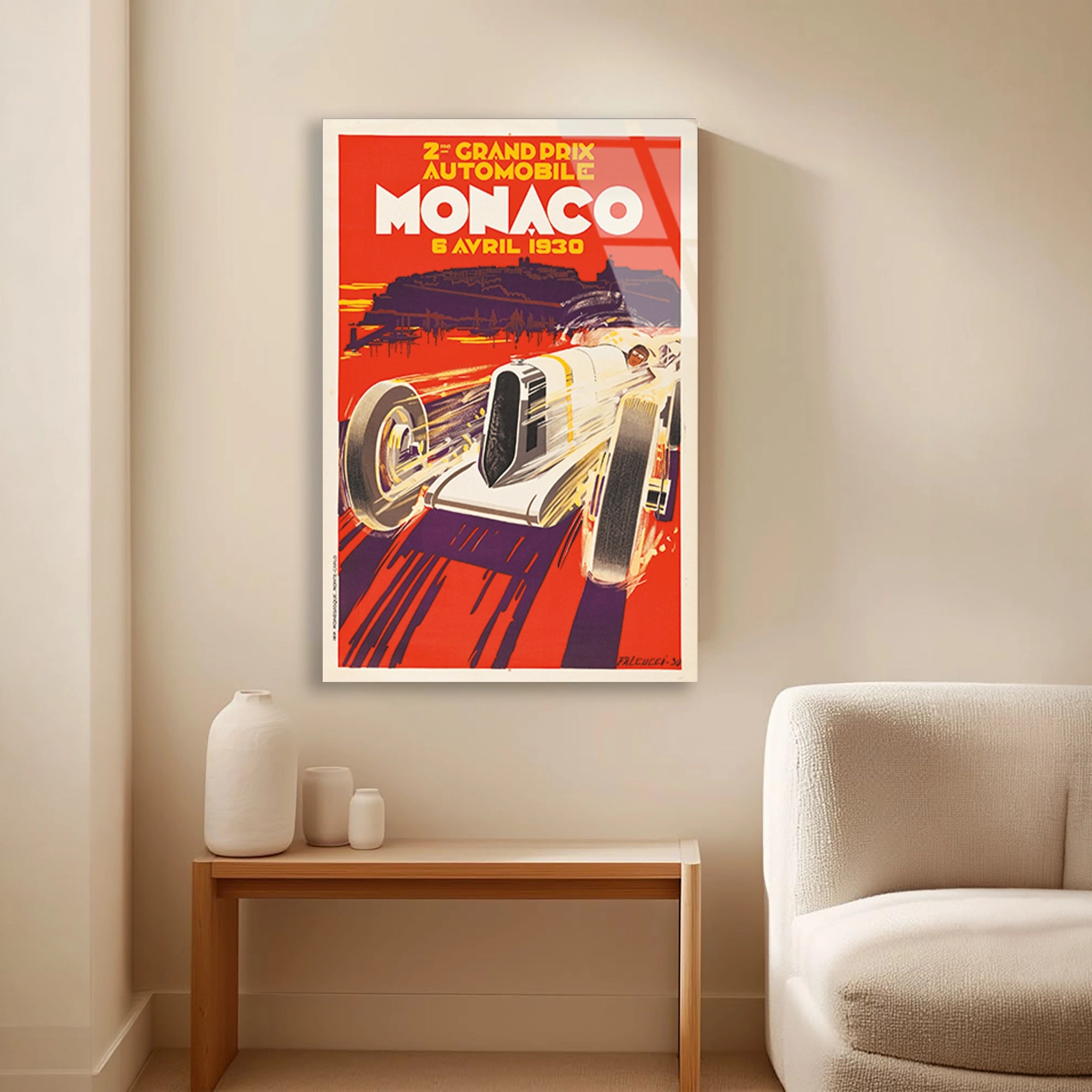 MONACO GRAND PRIX 1930 VINTAGE POSTER - CAM TABLO - DEG0513