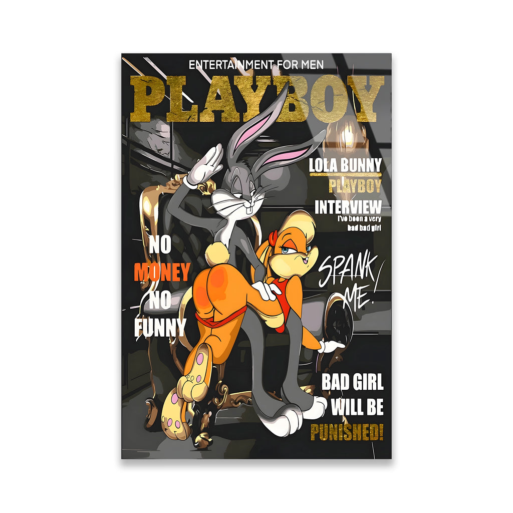 LOLA & BUGS PLAYBOY KAPAK POP ART - CAM TABLO - DEG0525