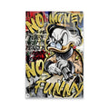 ZENGİN ÖRDEK NO MONEY NO FUNNY GRAFİTİ - CAM TABLO - DEG0526