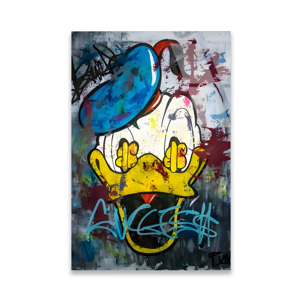 ÖRDEK GRAFİTİ SPLASH POP ART - CAM TABLO - DEG0528