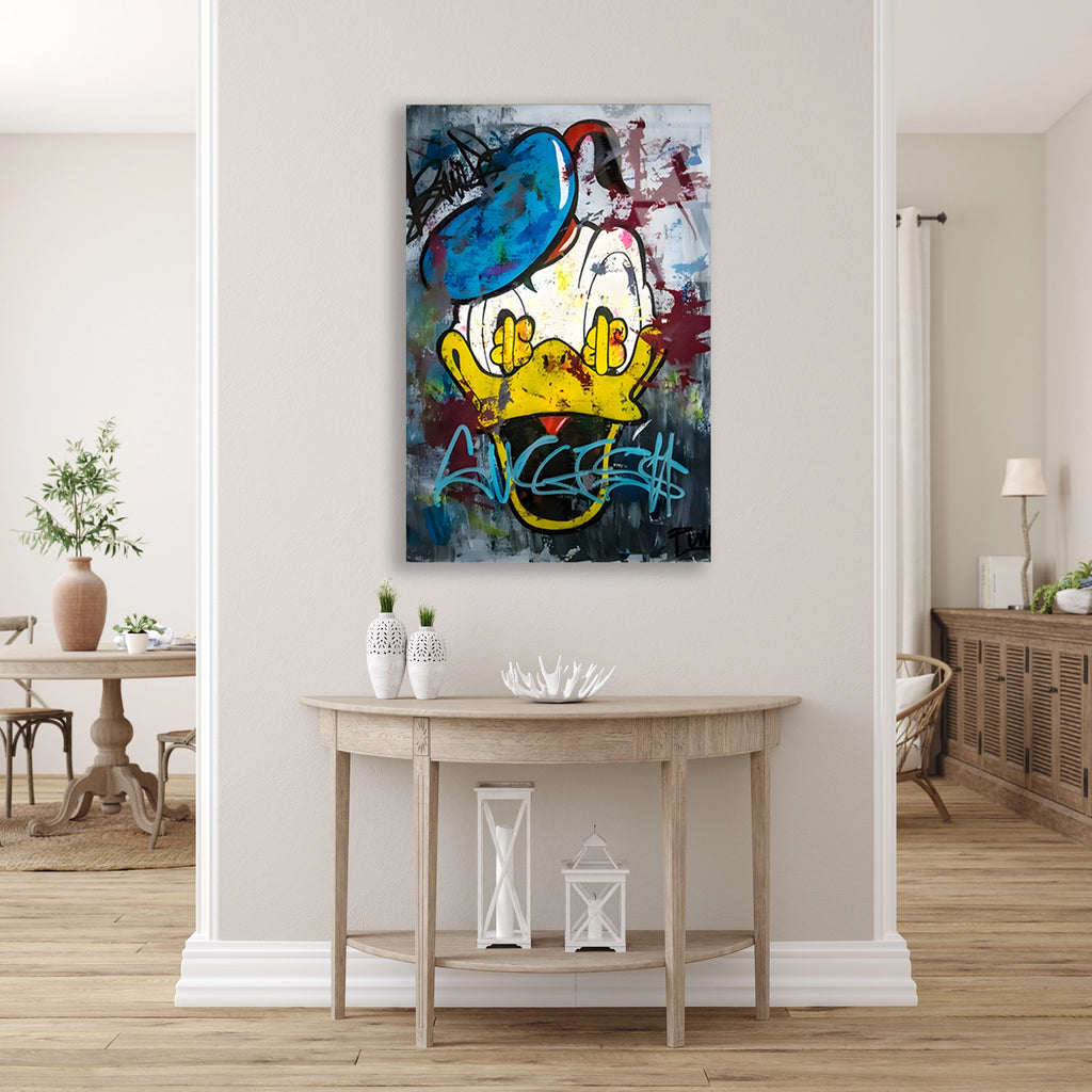 ÖRDEK GRAFİTİ SPLASH POP ART - CAM TABLO - DEG0528