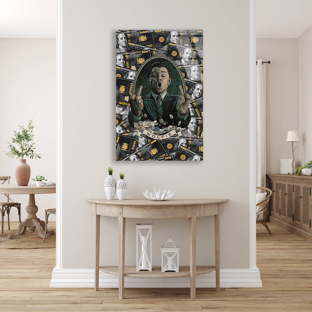 WOLF OF WALL STREET PARA POP ART - CAM TABLO - DEG0537