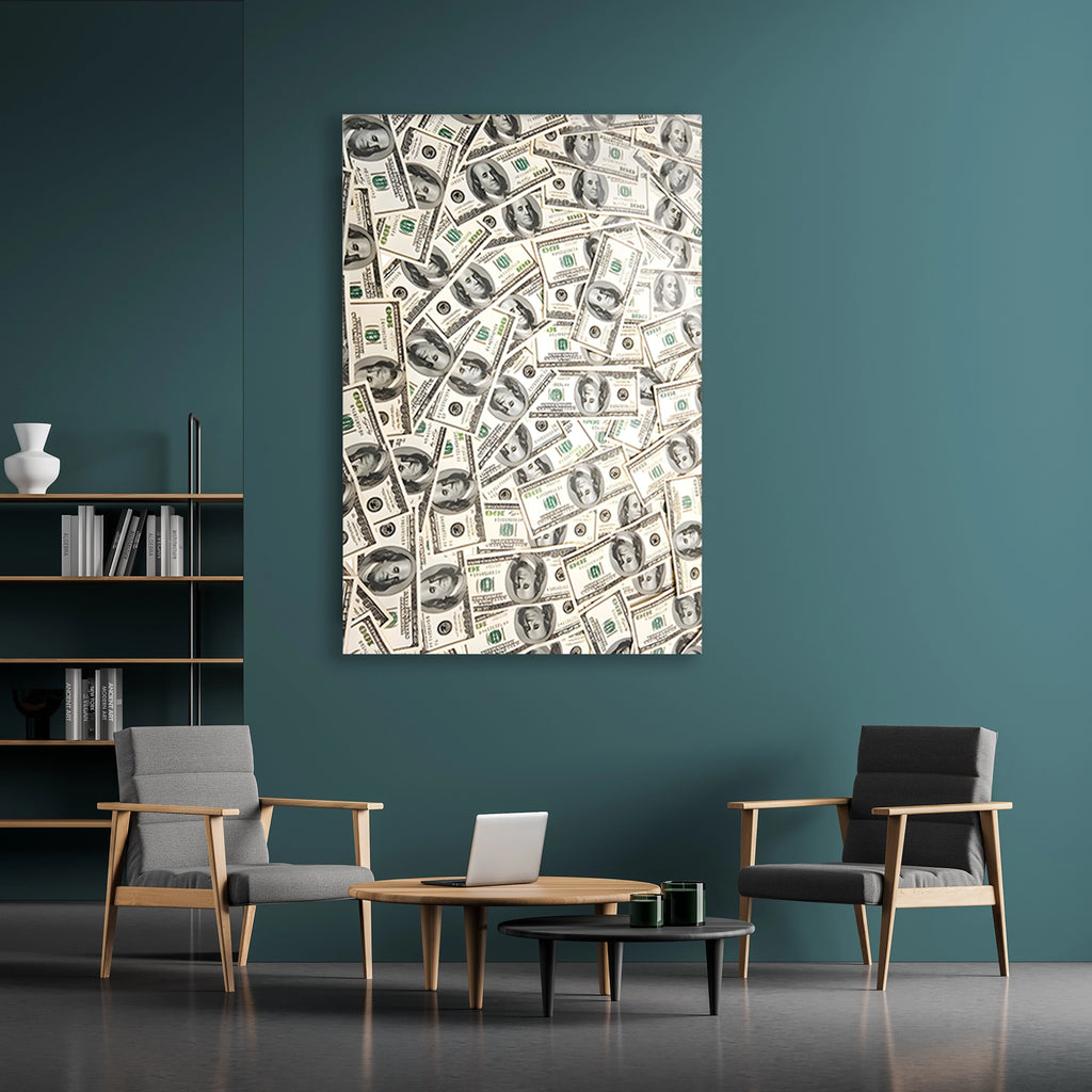 DOLAR BANKNOT DESENİ - CAM TABLO - DEG0539