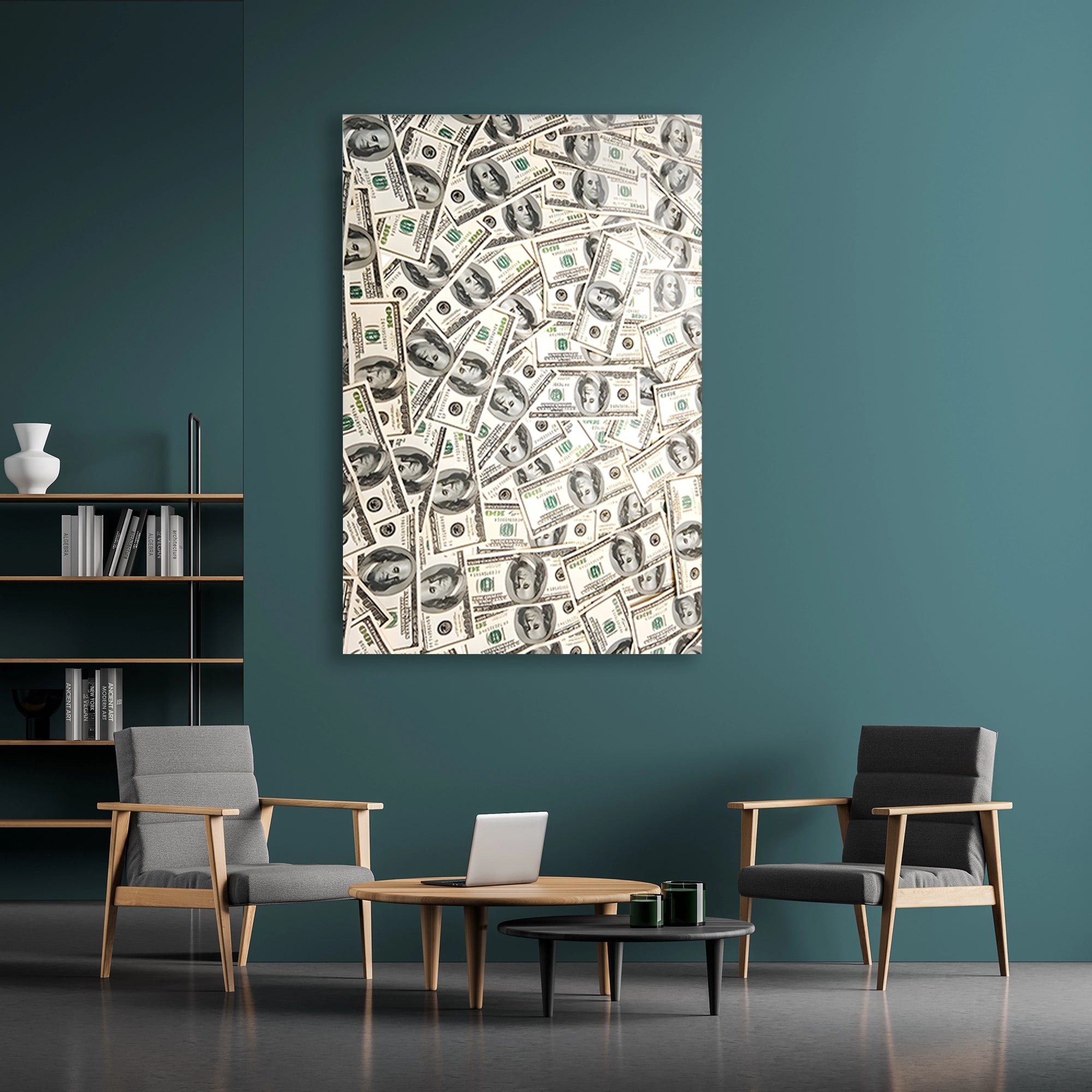 DOLAR BANKNOT DESENİ - CAM TABLO - DEG0539