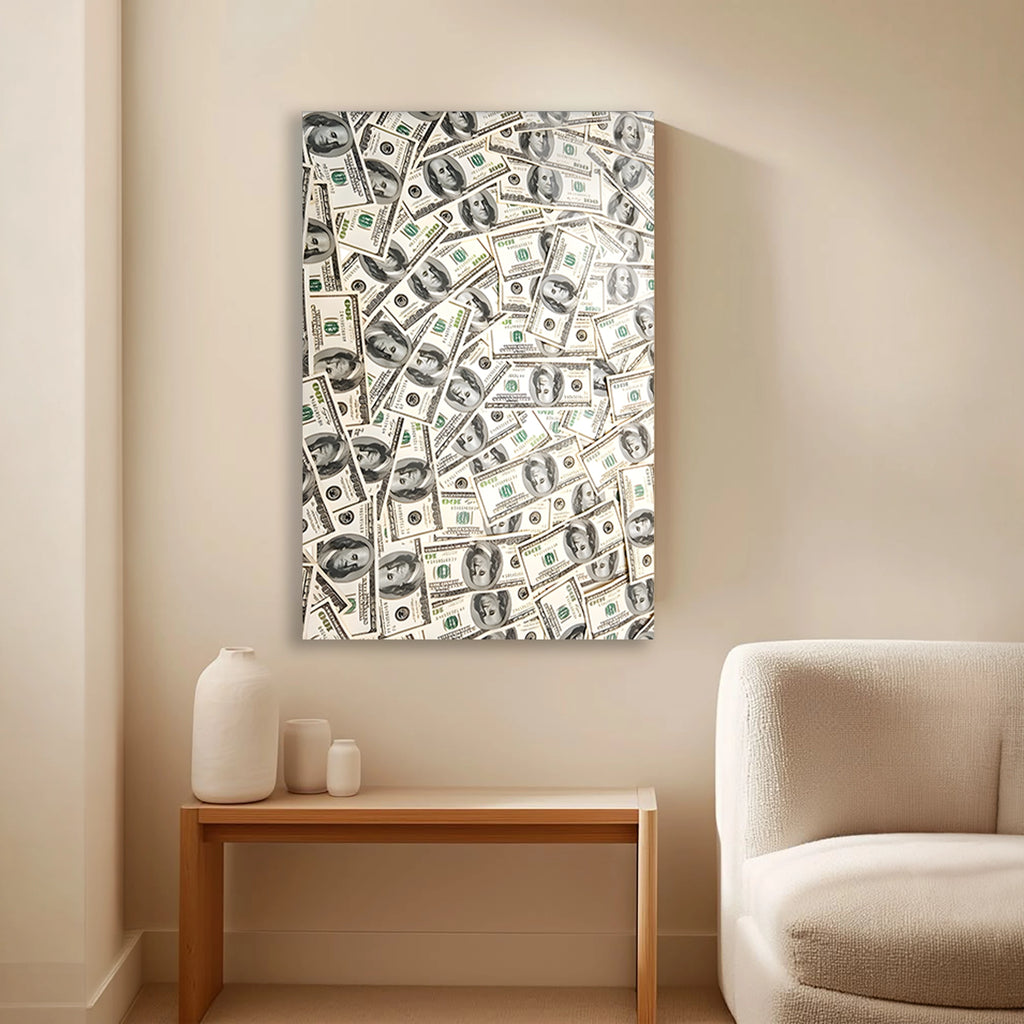 DOLAR BANKNOT DESENİ - CAM TABLO - DEG0539