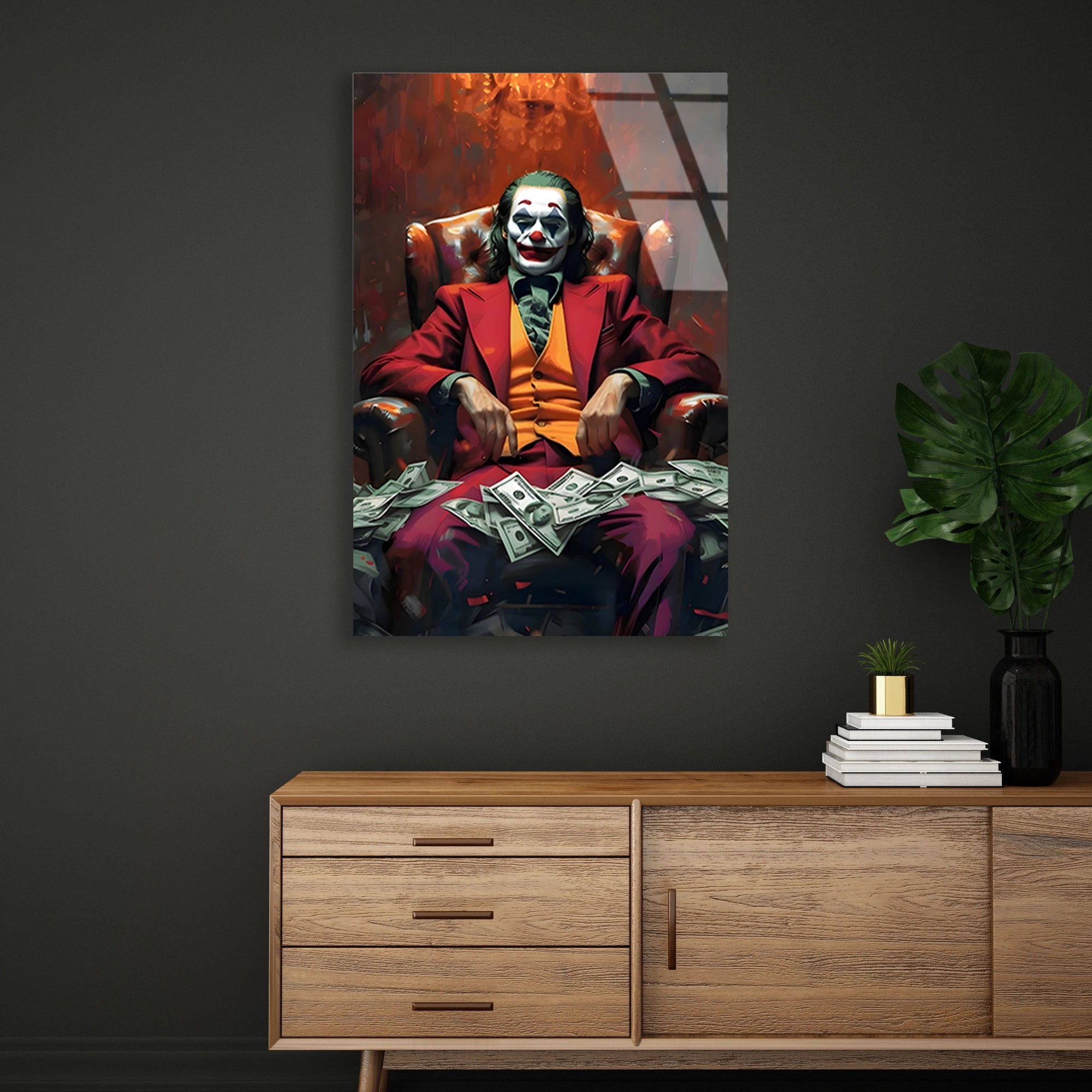 JOKER KOLTUKTA PARA POP ART - CAM TABLO - DEG0542