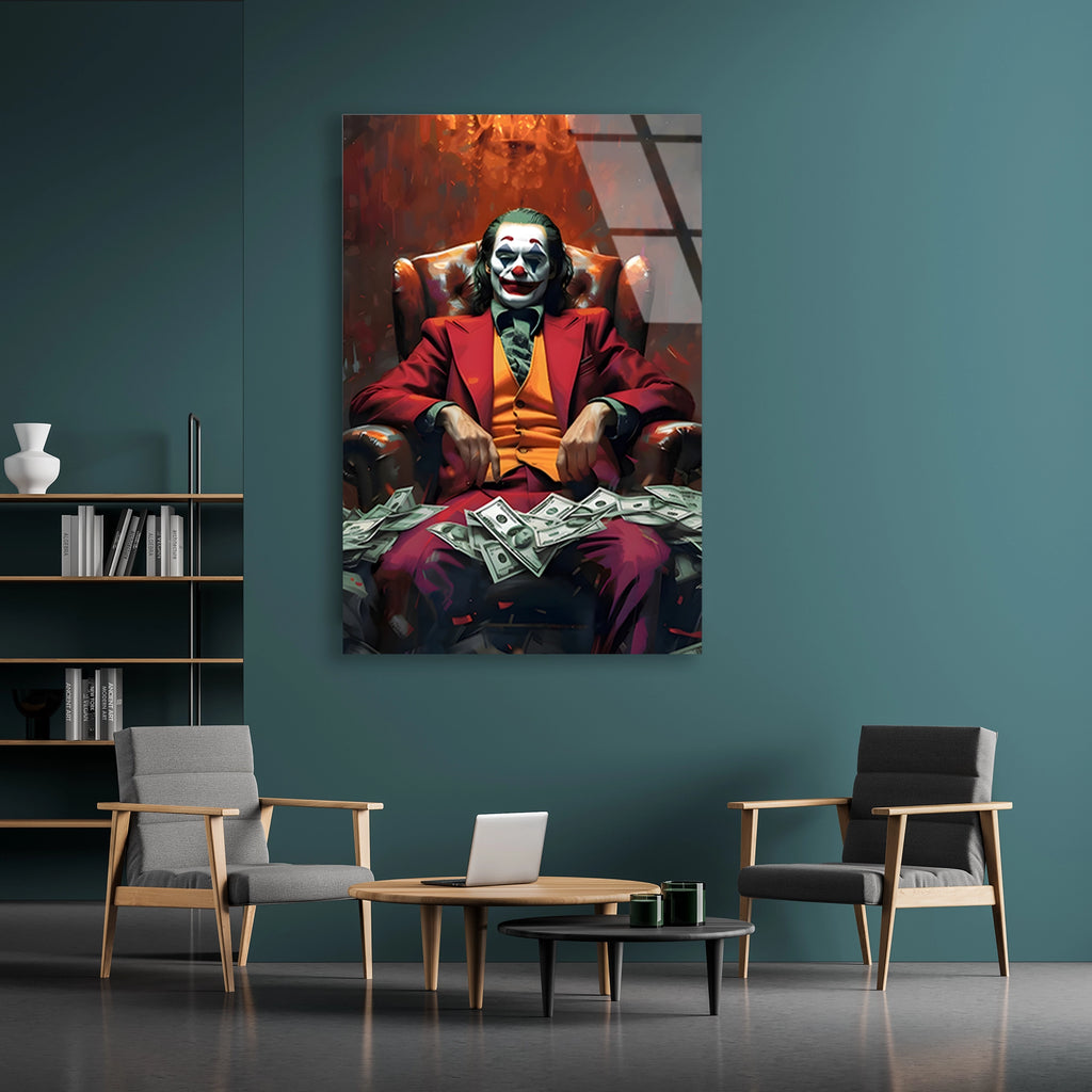 JOKER KOLTUKTA PARA POP ART - CAM TABLO - DEG0542