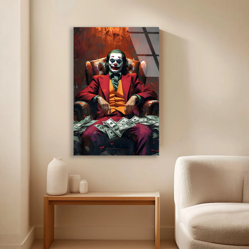 JOKER KOLTUKTA PARA POP ART - CAM TABLO - DEG0542
