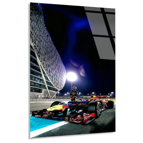 Abu Dhabi Gece Yarışı F1 Cam Tablo – Formula 1 Duvar Dekoru - DEG0791