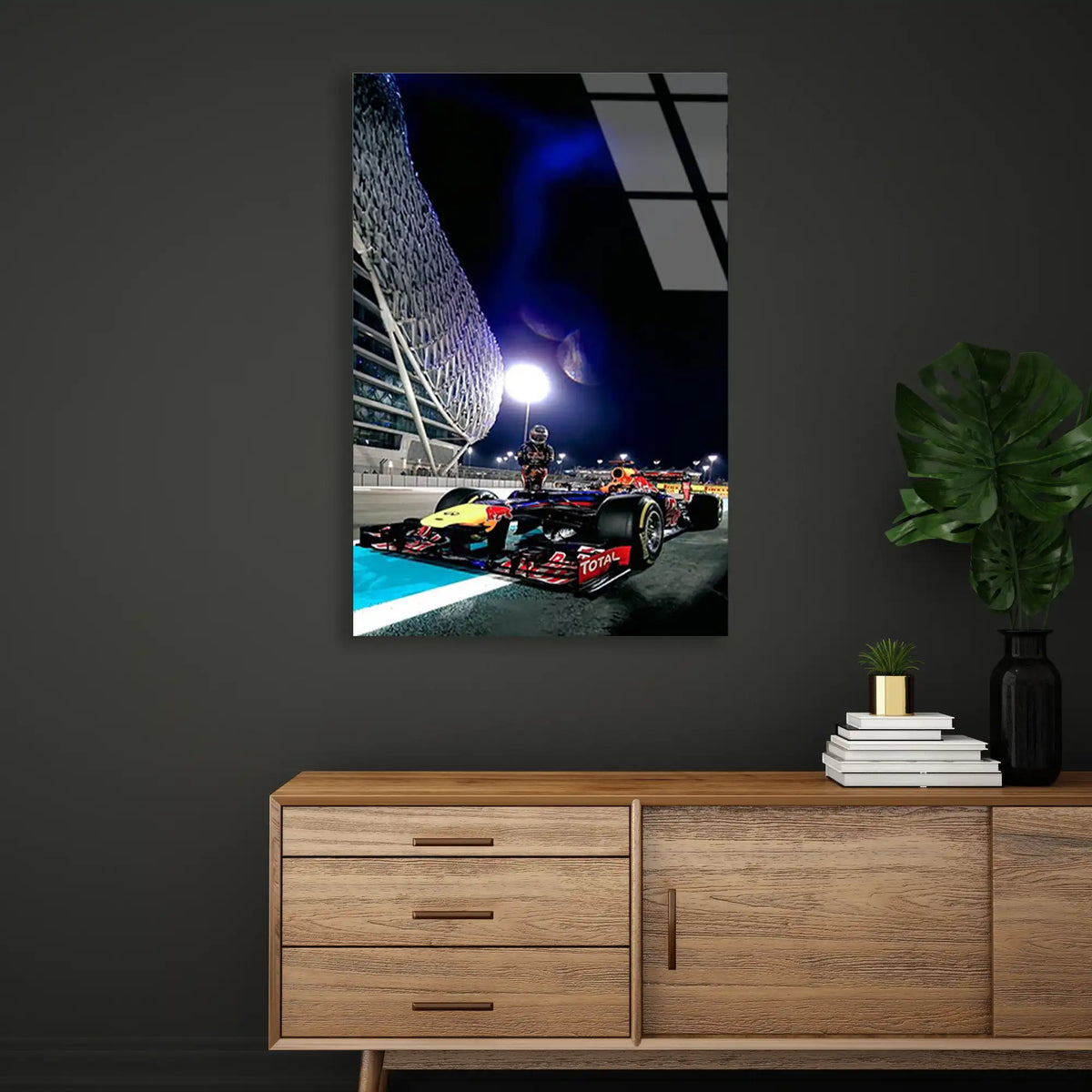 Abu Dhabi Gece Yarışı F1 Cam Tablo – Formula 1 Duvar Dekoru - DEG0791