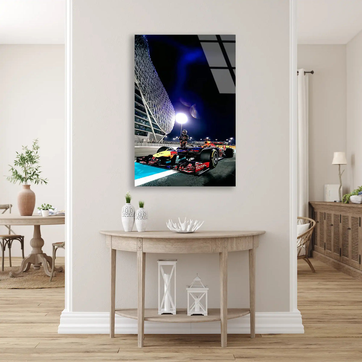 Abu Dhabi Gece Yarışı F1 Cam Tablo – Formula 1 Duvar Dekoru - DEG0791